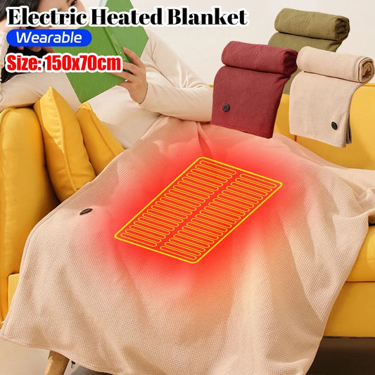 Heated Wearable Blanket Shawl