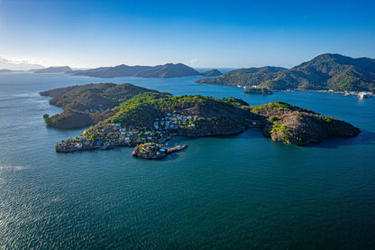 Gaspar Grande island aerial view from the sea