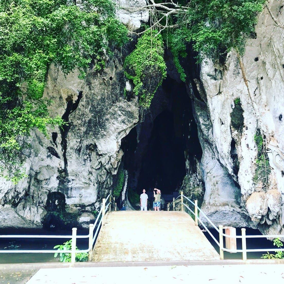 Gasparee Caves entrance with visitors